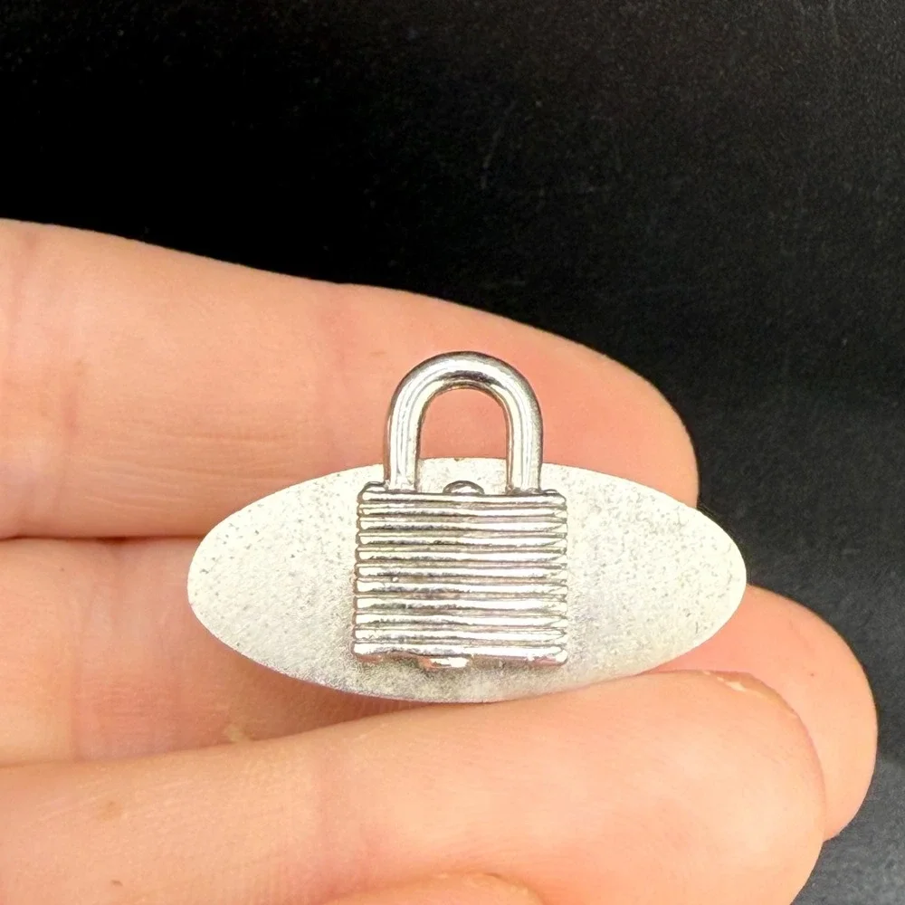 Vintage Master Lock‎  Tie Clip Silver Tone HLP NYC